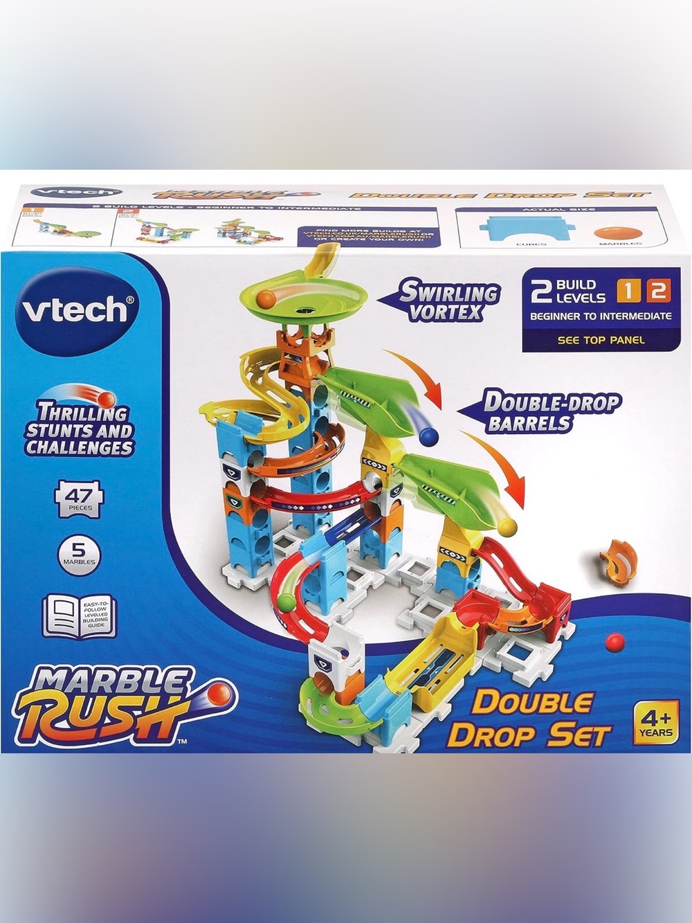 Vtech Marble Rush Double Drop Set - Colorful Marble Run for Kids NEW 4+